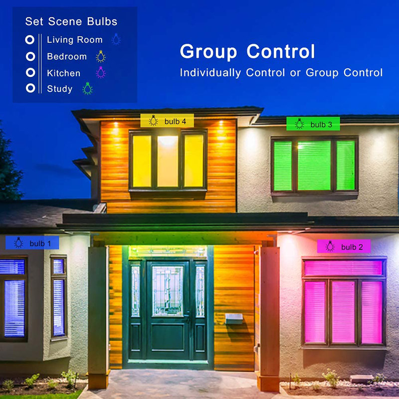 E27 7W RGB Smart WiFi LED Bulb Light - Alexa, Google Assistant, Mobile APP Control E27 7W RGB Smart WiFi LED Bulb Light - Alexa, Google Assistant, Mobile APP Control